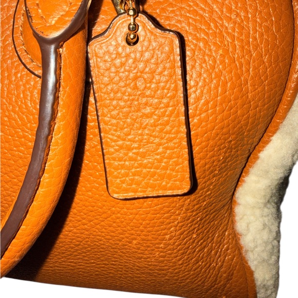 Coach Mini Bennett Brown Leather and Shearling Satchel (EUC) - Picture 7 of 16